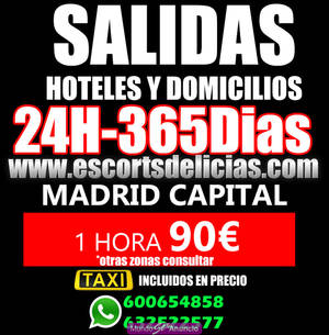 AMIGAS 24H MADRID 50€ 30MIN 365DIAS!!!