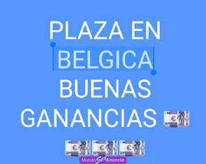 Plazas para Belgica , mucho trabajo, altos ingresos