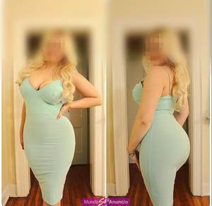 HERMOSA RUBIA CON CURVAS PARA IR A CENAR