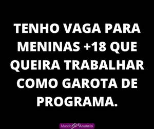 ESTAMOS COM VAGAS PARA GAROTAS DE PROGRAMAS EM VILA VELHA