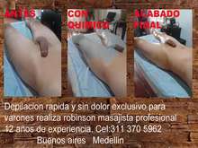 sala privada de depilaciones de varones sin cera.medellin