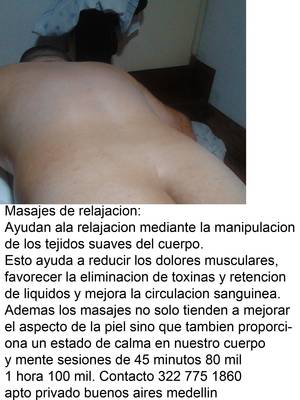masaje sentir excitacion y placer.apto buenos aires medellin