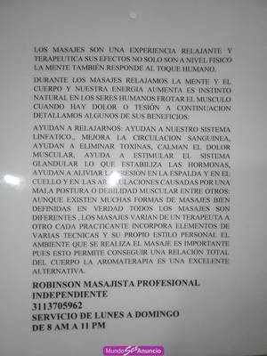 masajes terapeuticos robinson buenos aires medellin