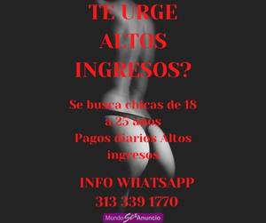 AGENCIA AL NORTE DE CALI SOLCITA CHICAS 18 A 25 AÑOS