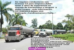 ,m2se requiere conductores con pase C3y C2