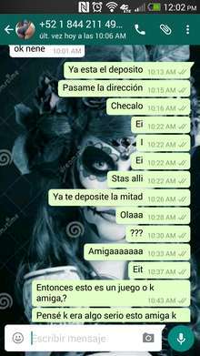 Estafa no confíen en ella