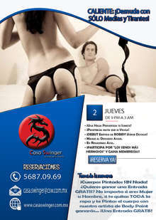 Jueves 2 en CSW: ¡Desnuda con SÓLO Medias y Tirantes!