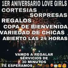 PRIMER ANIVERSARIO LOVE GIRLS VAMOS A TENER CORTESIAS