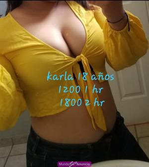 KARLA 18 AÑOS SIN HIJOS. NALGONA Y CHICHONA DISPONIBLE