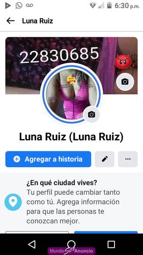 Ve mis fotos y pruebame soy Luna Ruiz independiente con luga