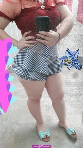 Chaparrita, muy blanca, gorda curvilinea de bonita cara y jo