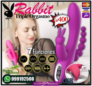 Vibrador Rabbit Triple Orgasmo / Sexshop Miraflores