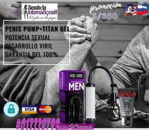 2x1 En Crecimiento Viril: Penis Pump + Titan Gel