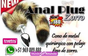 PLUG ANAL CON COLA ZORRO/SEXSHOP PTE PIEDRA