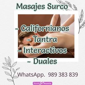 Masajes Relax Surco - 989 383 839