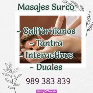 Massages Surco 989 383 839