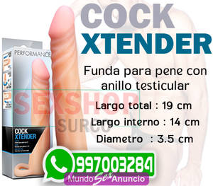 SEXSHOP / SURCO / FUNDA PARA PENE CON ANILLO TESTICULAR
