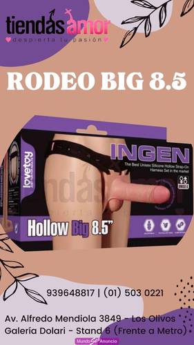 RODEO BIG 8.5 correa hueca realista de silicona
