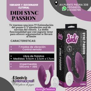 DIDI SYNC PASSION VIBRADOR PUNTO G Y SUCCIONADOR CLITORIAL