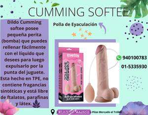 Dildo Cumming Softee Soft Eyaculación