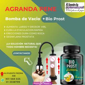 AGRANDA TU VIRILIDAD CON BOMBA VACIO+BIO PROST SEXSHOP