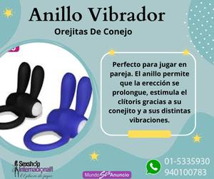 ANILLO VIBRADOR OREJAS DE CONEJO ESTIMULANTE