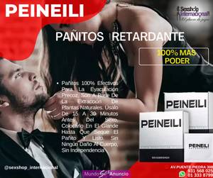 PEINEILI PAÑITOS RETARDANTES +60 MIN DEL PODER-SEXSHOP LIMA