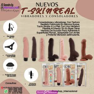 T-SKIN REAL VIBRADORES Y CONSOLADORES/REALISTA/CURVO EN”C