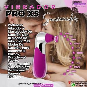 PRO-X5 VIBRADOR Y SUCCIONADOR CLITORIAL POTENTE SEXSHOP LIMA