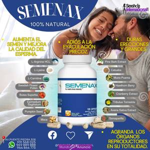 SEMENAX/MAS ESPERMA/RETARDA/ERECTOR NATURAL/SEXSHOP CEL 9315