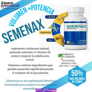 semenax potencia y volumen