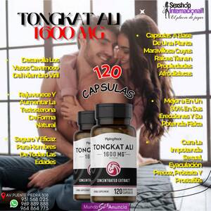 TONGKAT ALI 1600 MG-120 CAPS-POTENCIA TESTOSTERONA,PN GRANDE