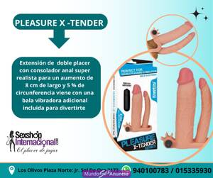 FUNDA PARA EL PENE DOBLE CON VIBRACIÓN SEXSHOP - JR. SOL DE