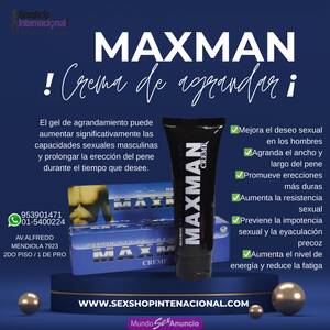 MAXMAN CREMA PARA AGRANDAR