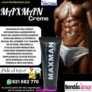 Maxman Crema Retardante De Erección