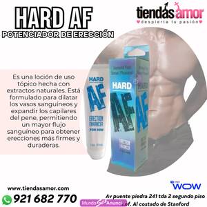 Hard Af Potenciador de Erección Aumenta tu placer sexual
