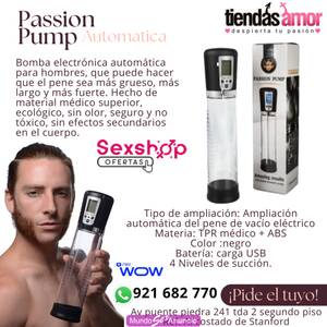 Bomba de pene eléctrica recargable Passion Pump  dispositiv