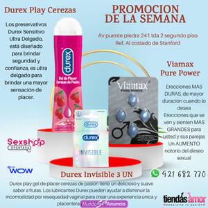 Gel Durex Play Cerezas 50ml + Durex Invisible3 Unida viamax